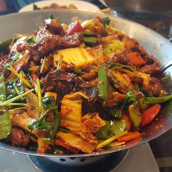Peter Chang - Three Peppers with Beef on Hot Iron Plate. Soooo good! - Szechuan Near Me - Virginia Beach, Virginia Peter Chang - Three Peppers with Beef on Hot Iron Plate. Soooo good! - Szechuan Near Me - Virginia Beach, Virginia