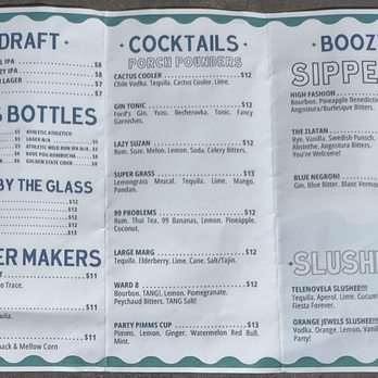 Happy Medium - Interior pages of the menu - Cocktail Bars Near Me - San Diego, California