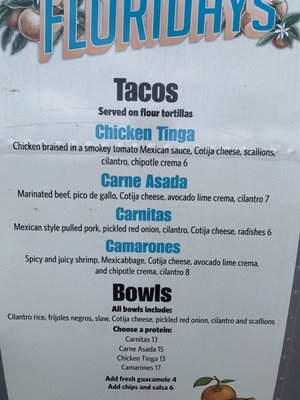 Menu photo 2 Floridays Tacos And ‘Ritas Hollywood, FL Menu photo 2 Floridays Tacos And ‘Ritas Hollywood, FL