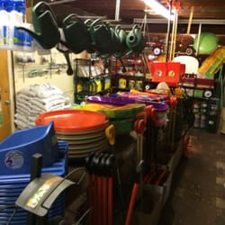 Brown's Hardware - Stocked up for winter with sleds, shovels, and snow-melt.