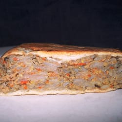 Au Train Grocery - Half a beef pasty, day-old at time of photo. Mostly potato, and not nearly as flavorful as I remember Mom's or Keewenau church ladies.'