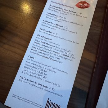 Bisous - Food Menu - Cocktail Bars Near Me - Chicago, Illinois Bisous - Food Menu - Cocktail Bars Near Me - Chicago, Illinois