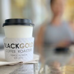 Black Gold Coffee Roasters - Cup of coffee on the patio