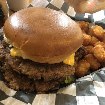 Chaddy Shack - Double patty burger w Tots - Seafood Near Me - Winnfield, Louisiana