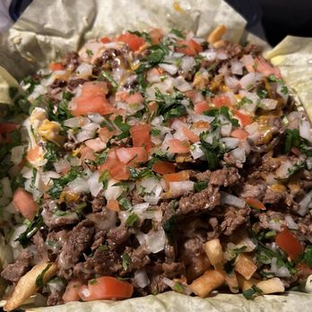 Alberts - Asada fries with Pico de gallo - New Mexican Cuisine Near Me - South Gate, California Alberts - Asada fries with Pico de gallo - New Mexican Cuisine Near Me - South Gate, California