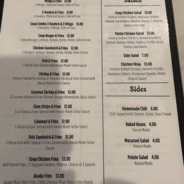 Food menu