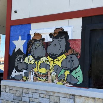 Hippo Cafe - One look of their many murals and pieces of art - American Near Me - Hutto, Texas