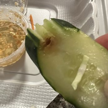 Siam Garden Cafe - Cucumber that comes with Egg Roll - Thai Near Me - Honolulu, Hawaii