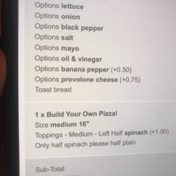 Tosco's Pizzeria - I really love my bread toasted, especially when you get oil and vinegar. I am so upset sandwich soggy