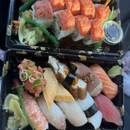 Nigiri Set and Spicy Tuna Nigiri Set and Spicy Tuna