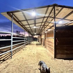 Ross/Wes Electric - Alley way of barn is lit no more fumbling for gates and horses in the dark.