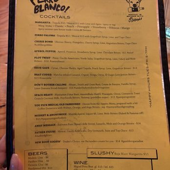 Perro Blanco - menu - Mexican Near Me - Norfolk, Virginia