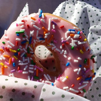 Krispy Kreme - Strawberry sprinkle donut - Donuts Near Me - Santa Clara, California