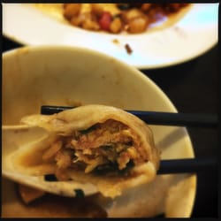 Xi Bay Handmade Noodle Restaurant - Dumpling pastryv thick n undercooked, bland filling