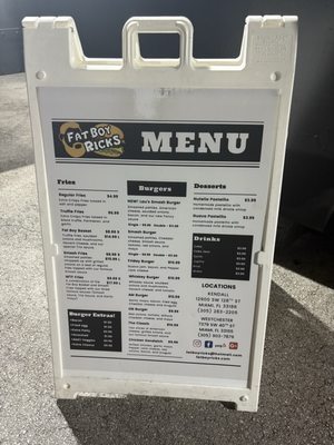 Menu photo 2 Fat Boy Ricks Burgers Miami, FL Menu photo 2 Fat Boy Ricks Burgers Miami, FL