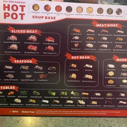 K-Top Korean BBQ and Hot Pot - Hot Pot Menu