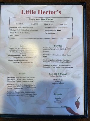 Menu photo 2 Little Hectors Malakoff, TX