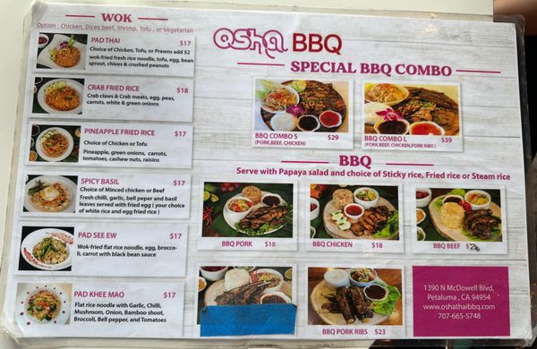 Menu photo 2 Thai BBQ House Petaluma, CA Menu photo 2 Thai BBQ House Petaluma, CA
