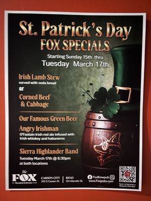 Menu photo 6 The Fox Restaurant & Brewery Reno, NV Menu photo 6 The Fox Restaurant & Brewery Reno, NV