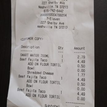 Laredo Taco - the receipt for the restaurant - Tex-Mex Near Me - Nashville, Tennessee Laredo Taco - the receipt for the restaurant - Tex-Mex Near Me - Nashville, Tennessee