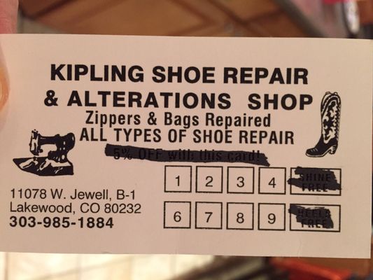 Kipling Shoe Repair & Alterations Shop