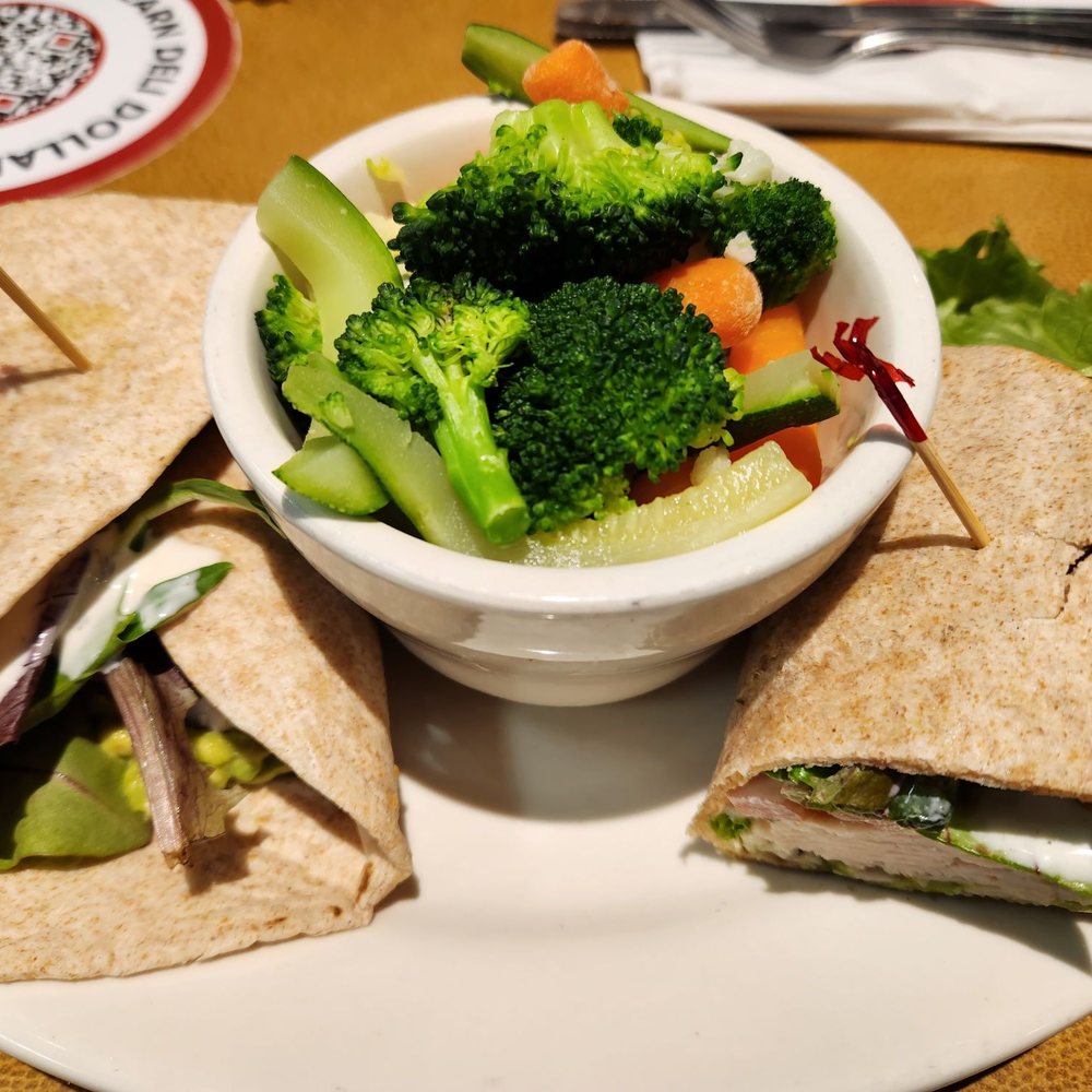 Although lacking structure (this didn't bother me), the Turkey wrap was refreshing and delicious. Although lacking structure (this didn't bother me), the Turkey wrap was refreshing and delicious.