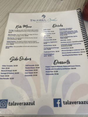 Menu photo 8 Talavera Azul Chula Vista, CA Menu photo 8 Talavera Azul Chula Vista, CA