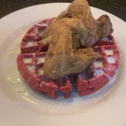 Plush Bar and Grill - Chicken & Red Velvet Waffles