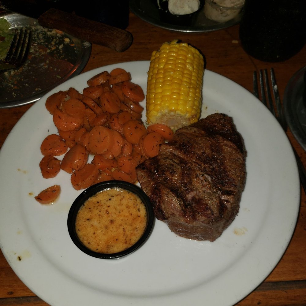 Rustler's Rooste - 10oz filet with cajun seasoning, glazed carrots and corn. - Steakhouses Near Me - Phoenix, Arizona