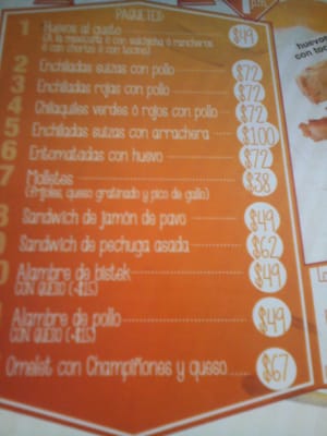 Menu photo 1 Egea Oaxaca, OAX