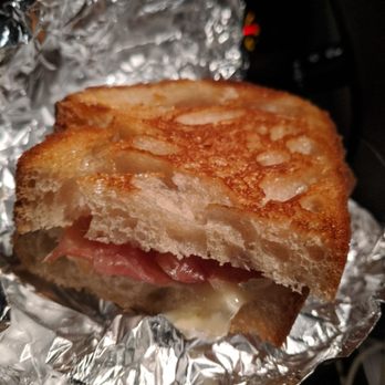 Truckle Cheesemongers - Prosciutto and Brie half sandwich grilled (a special for the day) - Cheese Shops Near Me - Richmond, Virginia Truckle Cheesemongers - Prosciutto and Brie half sandwich grilled (a special for the day) - Cheese Shops Near Me - Richmond, Virginia