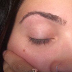 Eyebrow Designer 21 - What is this? I had thick beautiful eyebrows that just needed to be cleaned up and she made them skinny and messed up and weirdly shaped