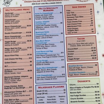 Milt's Stop & Eat - April 19 2026 menu and prices - Fast Food Near Me - Moab, Utah Milt's Stop & Eat - April 19 2026 menu and prices - Fast Food Near Me - Moab, Utah