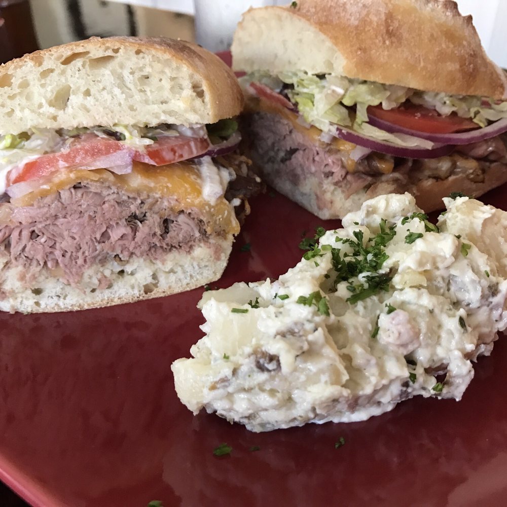 Friar Tuck - The roast beef and cheddar and a side of delicious potato salad! - British Near Me - Clermont, Florida Friar Tuck - The roast beef and cheddar and a side of delicious potato salad! - British Near Me - Clermont, Florida