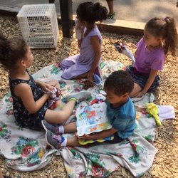 College for Kids Bilingual Learning Center - Preschool Outside Literacy Learning Environment.