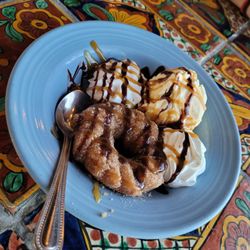 Churro donut Dessert.