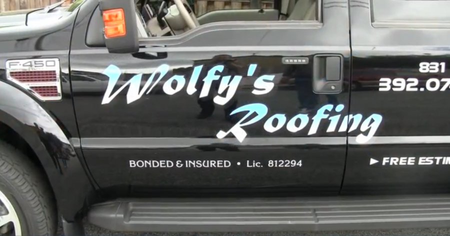 Slide of Wolfy's Roofing