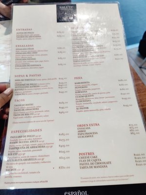 Menu photo 2 Salute Food & Bar Mexico, DIF Menu photo 2 Salute Food & Bar Mexico, DIF