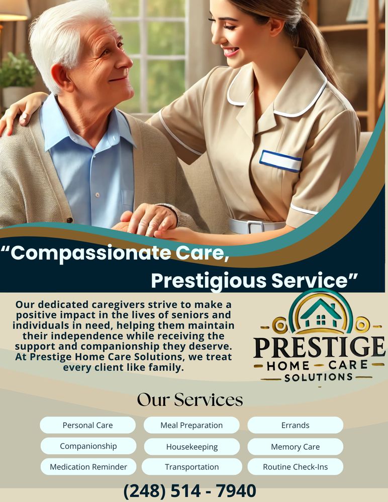 Prestige Home Care Solutions - home care agency in Detroit, MI