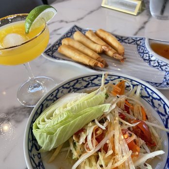Kin Dee - Papaya salad, Thai crispy shrimp in a blanket and Saneh Jan - Thai Near Me - Houston, Texas Kin Dee - Papaya salad, Thai crispy shrimp in a blanket and Saneh Jan - Thai Near Me - Houston, Texas
