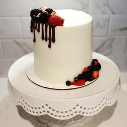 Simply Sweet - Fresh berries with a dark chocolate drip!