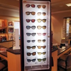 Silver Lake Eye Clinic - Display Case of our Woman Maui Jim's. Able to put your glasses RX into any Maui's!