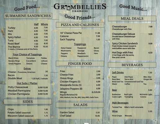 Menu photo 2 Grumbellies Fort Edward, NY