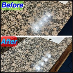 Steam Boss - Marble counter top cleaning and reconditioning.