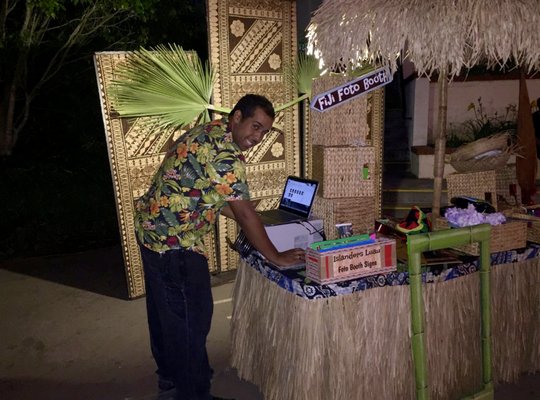 Photo Booths - Our photographers goal is more than cranking out pictures. It is to make the guests have fun with the Polynesian theme! Guests take home a photo strip with the party info or company logo, to remember the event for years to come! Photo Booths - Our photographers goal is more than cranking out pictures. It is to make the guests have fun with the Polynesian theme! Guests take home a photo strip with the party info or company logo, to remember the event for years to come!