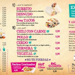 Ricos Tacos - Carta.