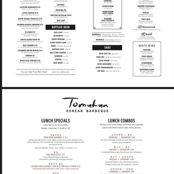 Tomukun Korean Barbeque - Menu - Korean Near Me - Ann Arbor, Michigan