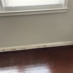 Stains on the baseboard Stains on the baseboard