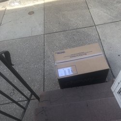 FedEx Ship Center - My delivery on the sidewalk