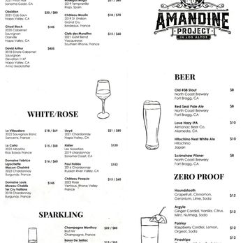 Amandine - Menu - Cocktail Bars Near Me - Los Altos, California